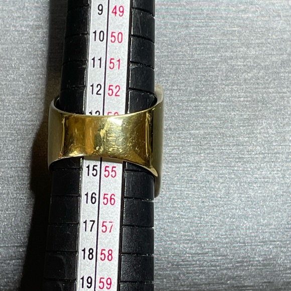 Itor Italy Sterling Silver 925 Vintage Wide Heavy Sz 7 Ring Gold Overlay. - Picture 12 of 12